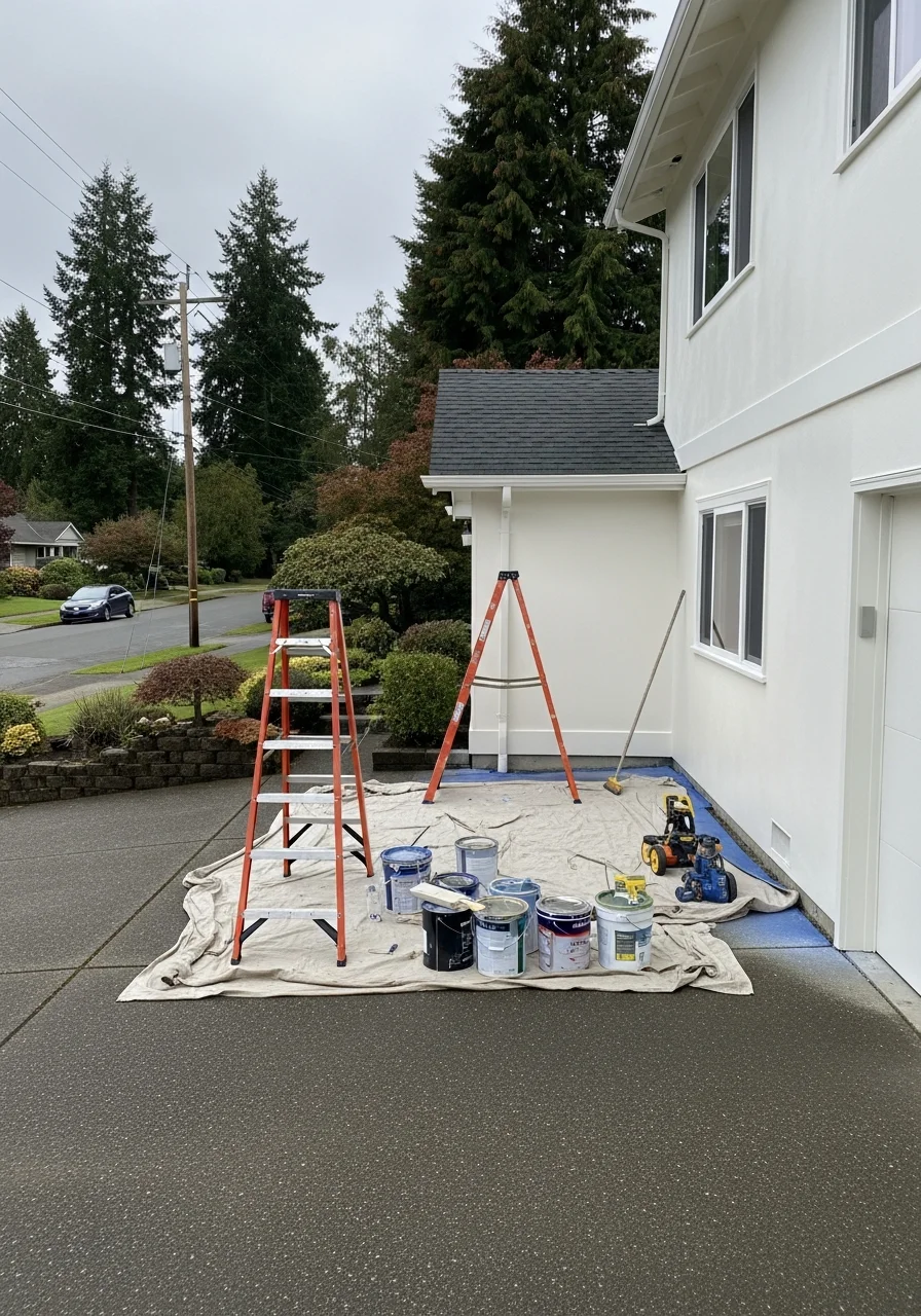 A skilled worker performing detailed work on an Auburn property, demonstrating professional technique and quality standards.