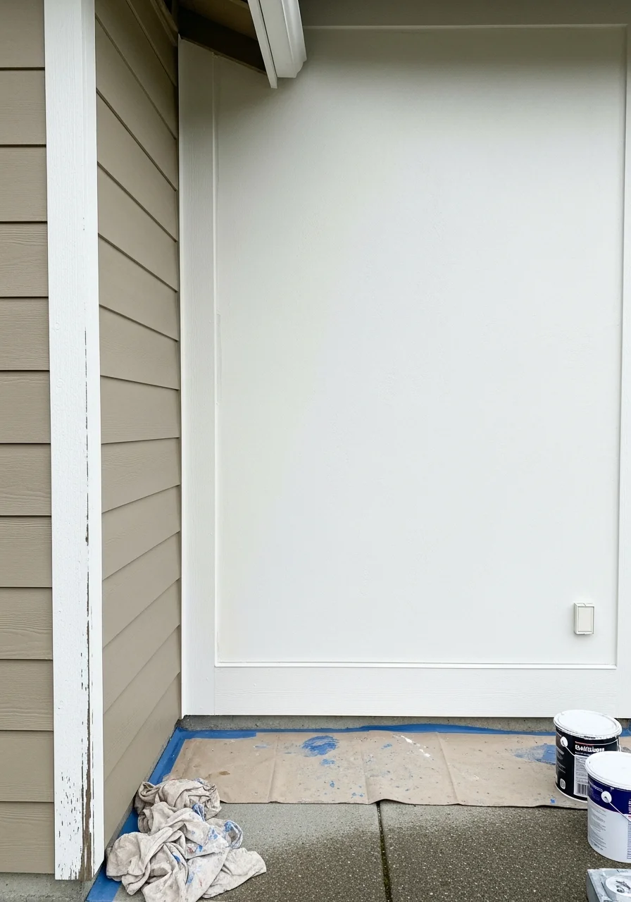 A close-up of skilled hands performing precise work on a Puyallup property, highlighting professional craftsmanship and attention.