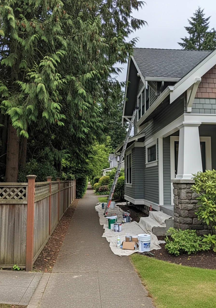 A skilled worker performing detailed work on a Sumner home, demonstrating professional technique and quality workmanship.