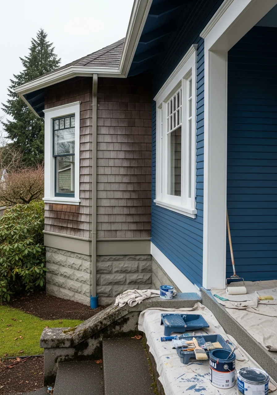A skilled tradesperson performing detailed work on a Tacoma home, demonstrating professional technique and quality standards.