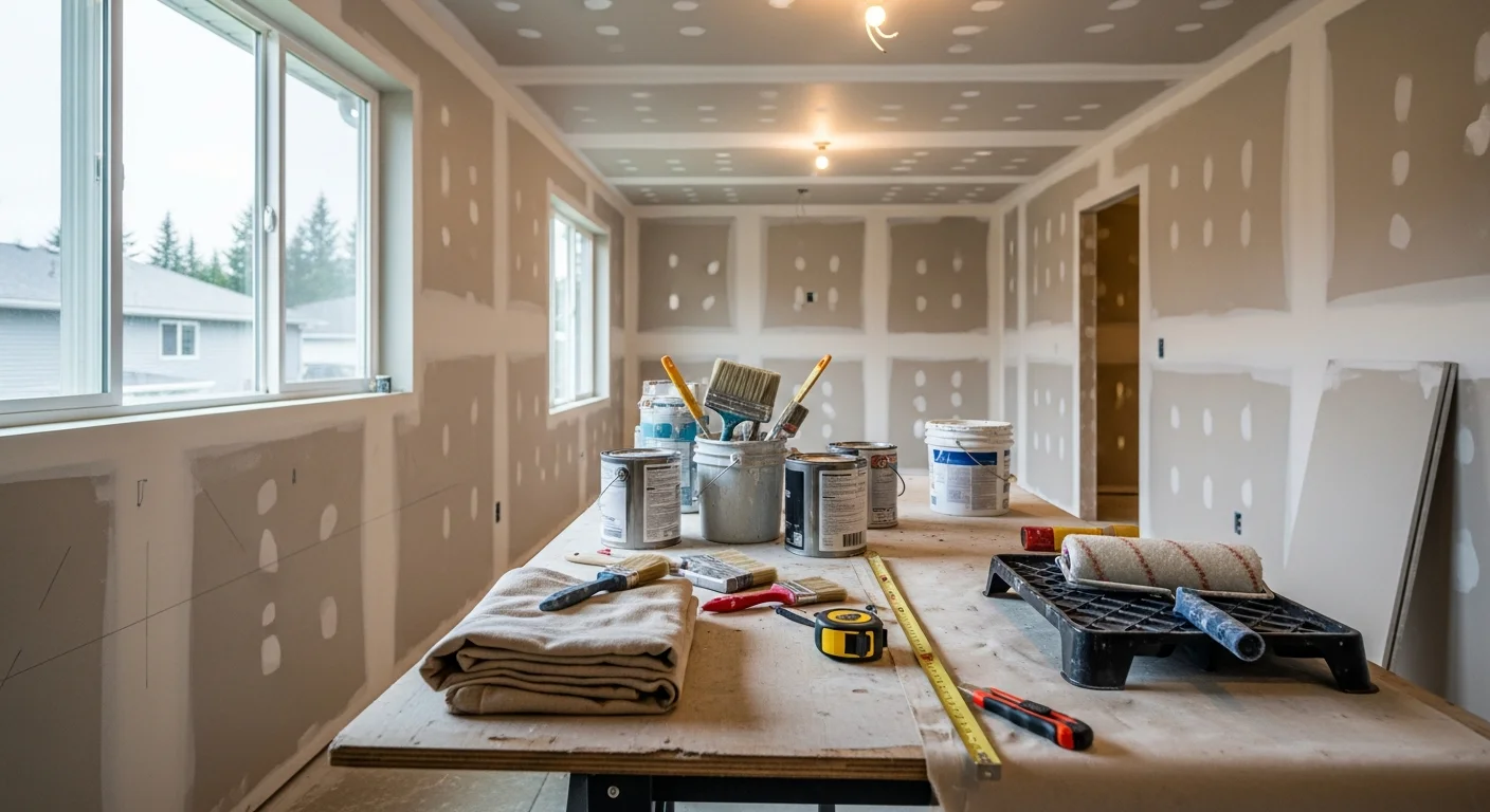 Renovated interior of a single-family home in Frederickson, WA showing updated walls, trim, and living space completed by Brink Painting and Construction LLC. Fresh paint, repaired surfaces, and clean finishes reflect a full general contracting renovation in a Pierce County craftsman-style home.